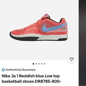 Nike Ja 1 red/blue low top basketball shoes